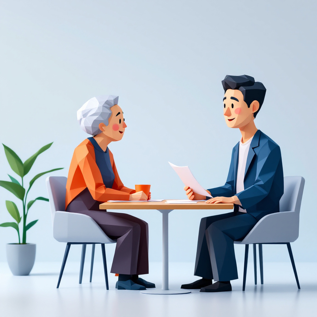 生活相談員のキャラクターイラスト